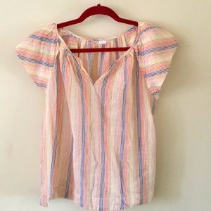 GAP Springtime Cotton Puffy Short Sleeve Blouse